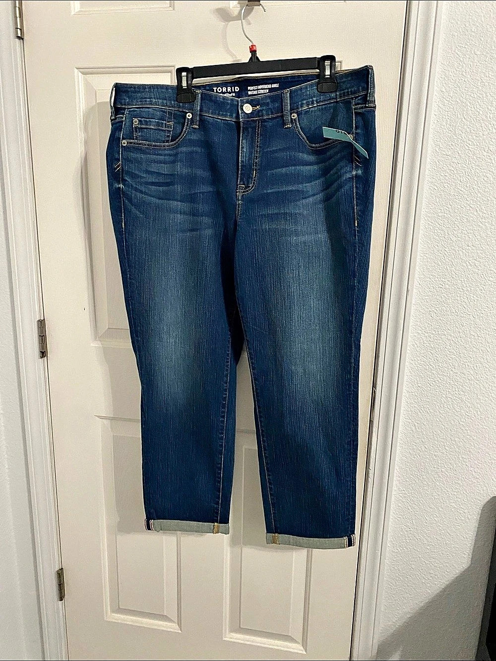 TORRID Perfect Boyfriend Ankle Vintage Stretch Straight Leg Blue Waist 18R